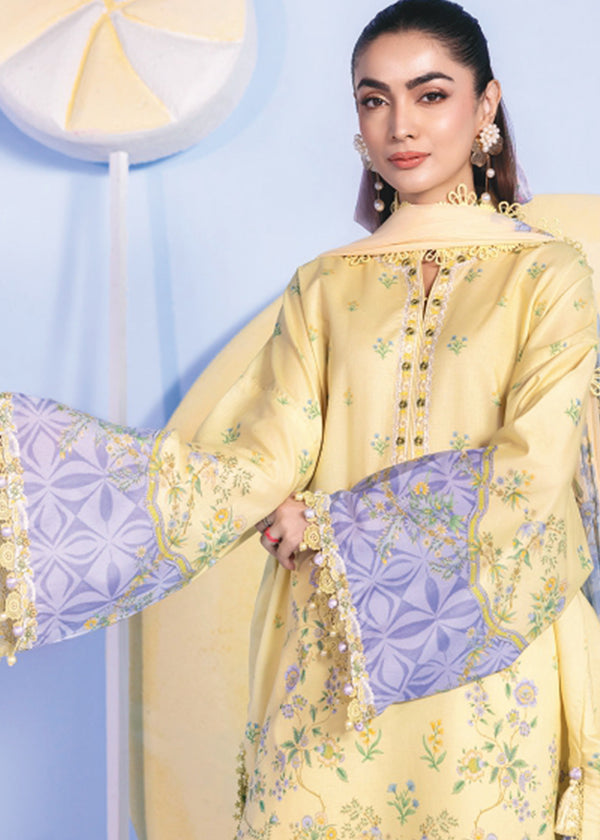 Maria B M.Basics Unstitched Lawn 3PC Suit – Summer Collection