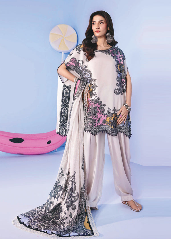 Maria B M.Basics Unstitched Lawn 3PC Suit – Summer Collection