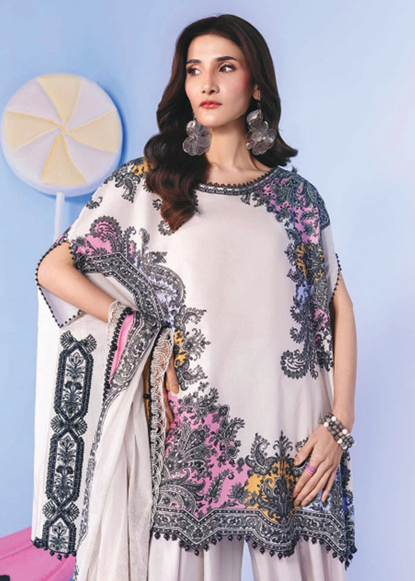 Maria B M.Basics Unstitched Lawn 3PC Suit – Summer Collection