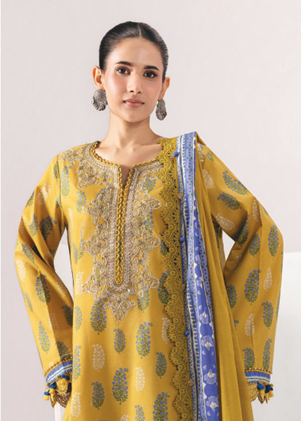 Maria B M.Basics Unstitched Lawn 3PC Suit – Summer Collection