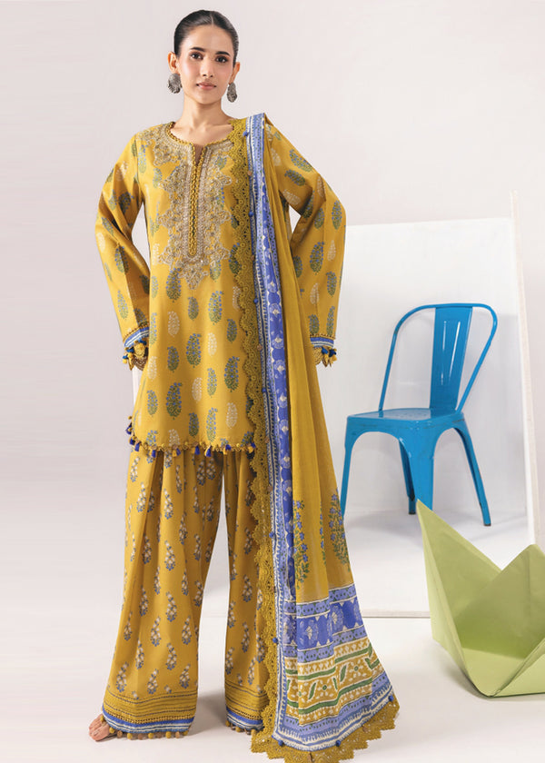 Maria B M.Basics Unstitched Lawn 3PC Suit – Summer Collection