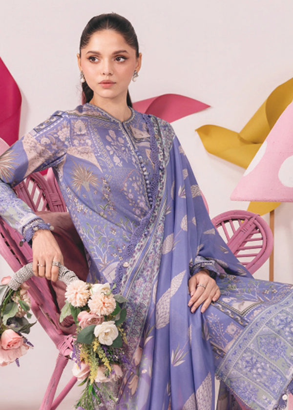 Maria B M.Basics Unstitched Lawn 3PC Suit – Summer Collection