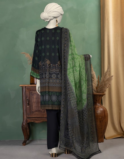 J. Unstitched Printed Lawn 3PC Suit