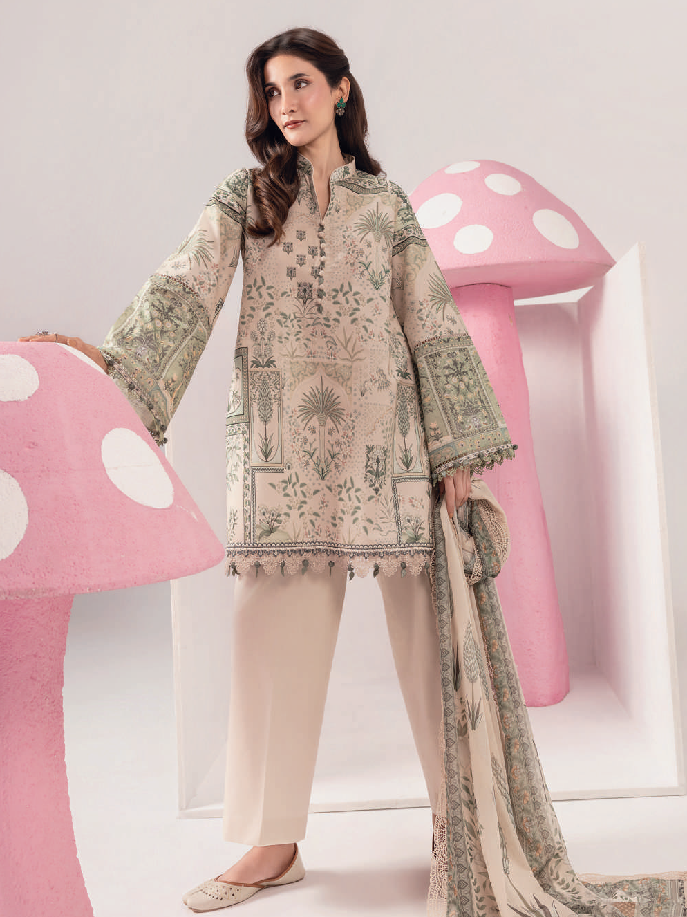 Maria B M.Basics Unstitched Lawn 3PC Suit – Summer Collection