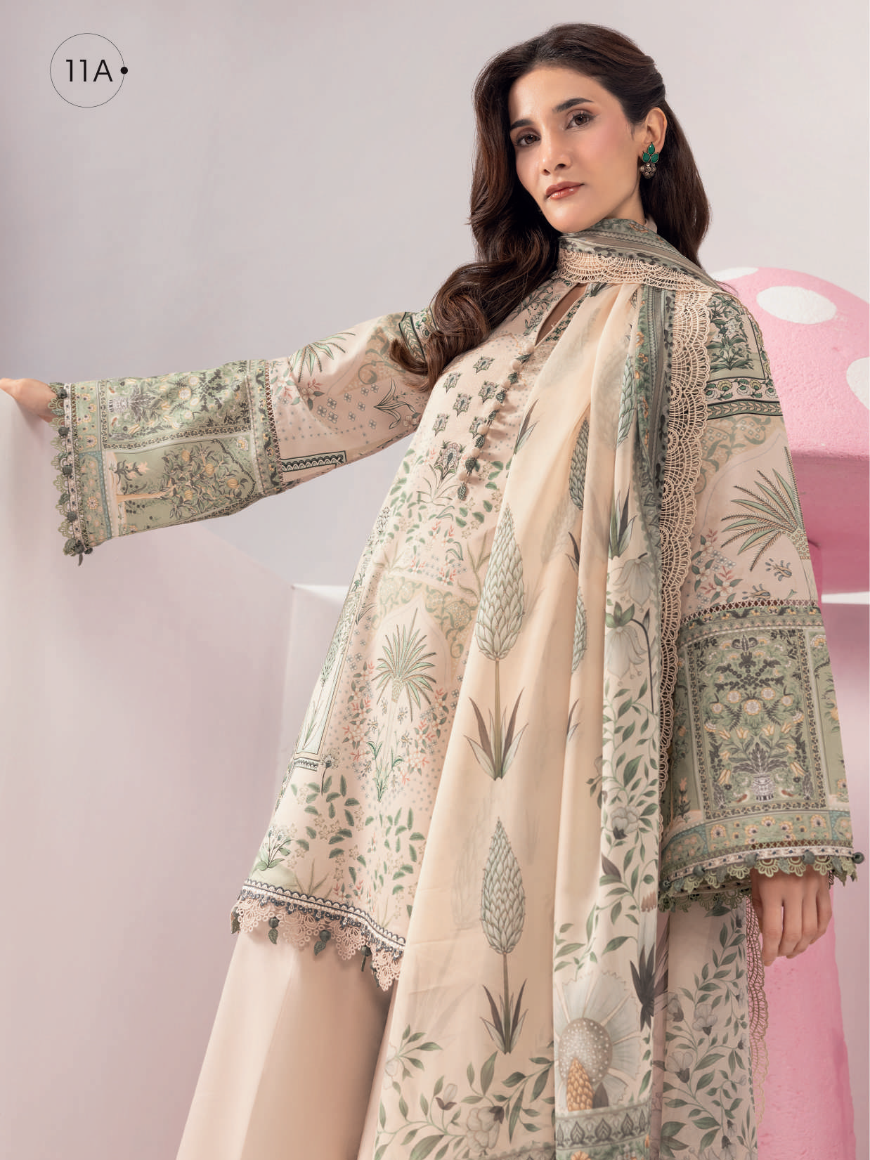 Maria B M.Basics Unstitched Lawn 3PC Suit – Summer Collection
