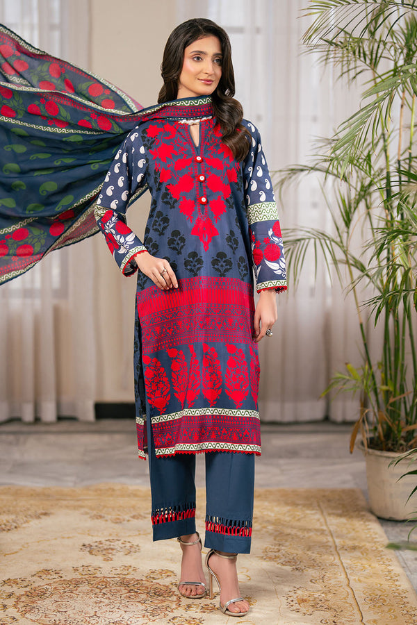 Gul Ahmed 3PC Printed Cross Hatch Lawn Suit