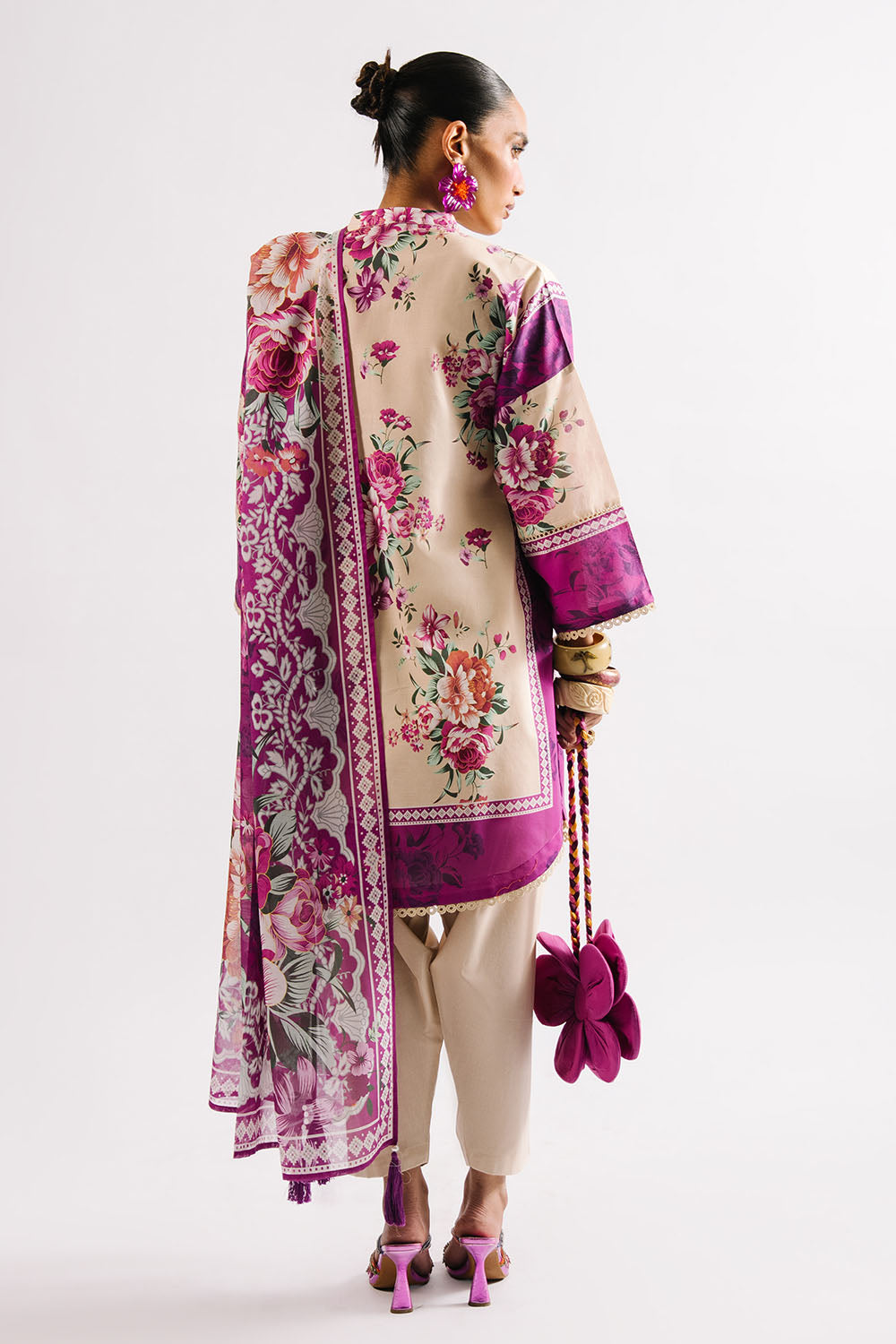 Agha Noor 3PC Printed Lawn Suit with Dupatta