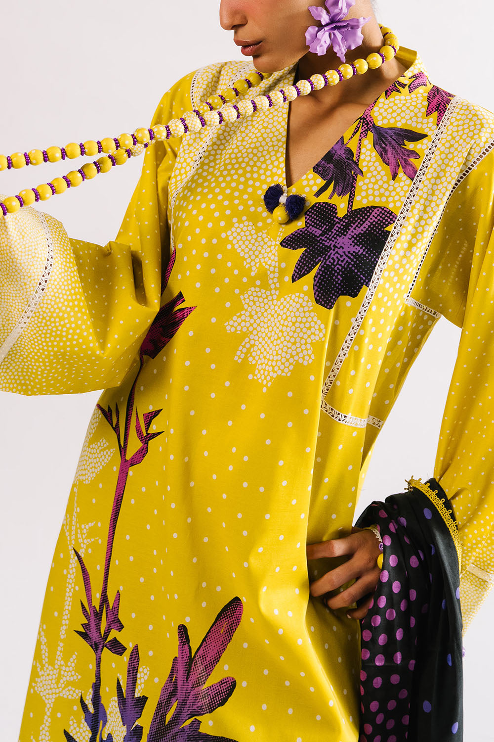 Agha Noor 3PC Printed Lawn Suit with Dupatta