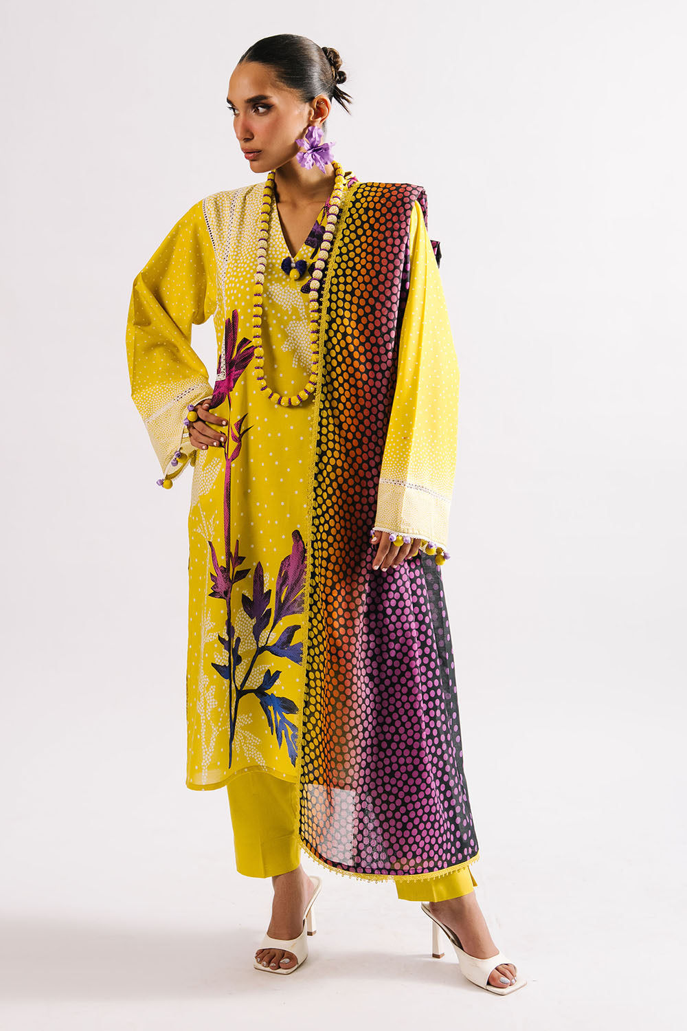 Agha Noor 3PC Printed Lawn Suit with Dupatta