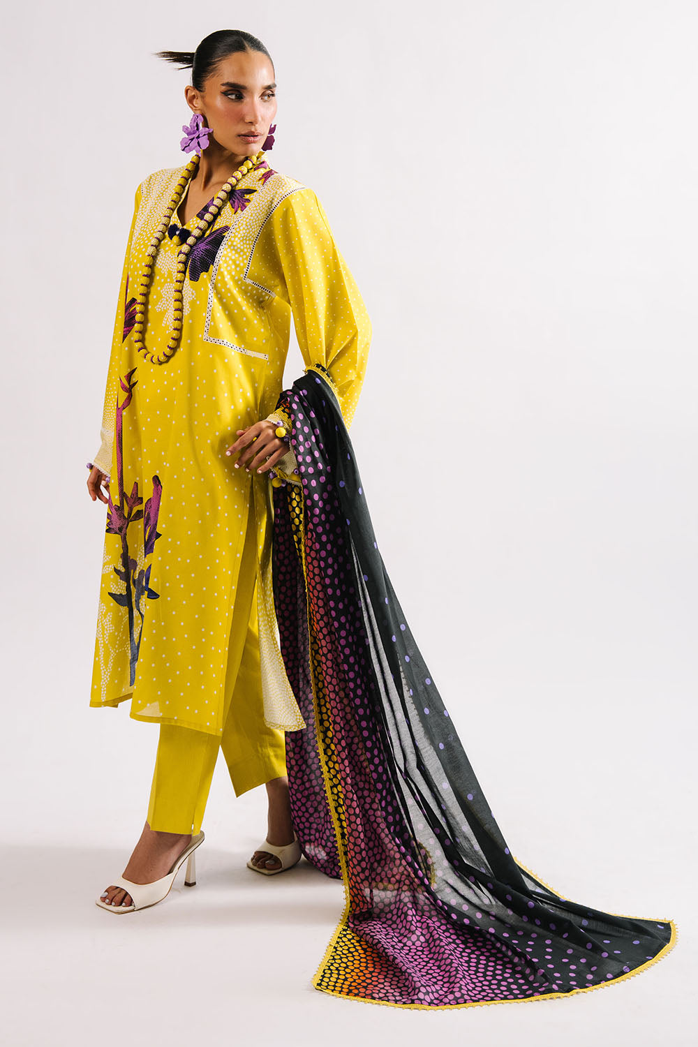 Agha Noor 3PC Printed Lawn Suit with Dupatta