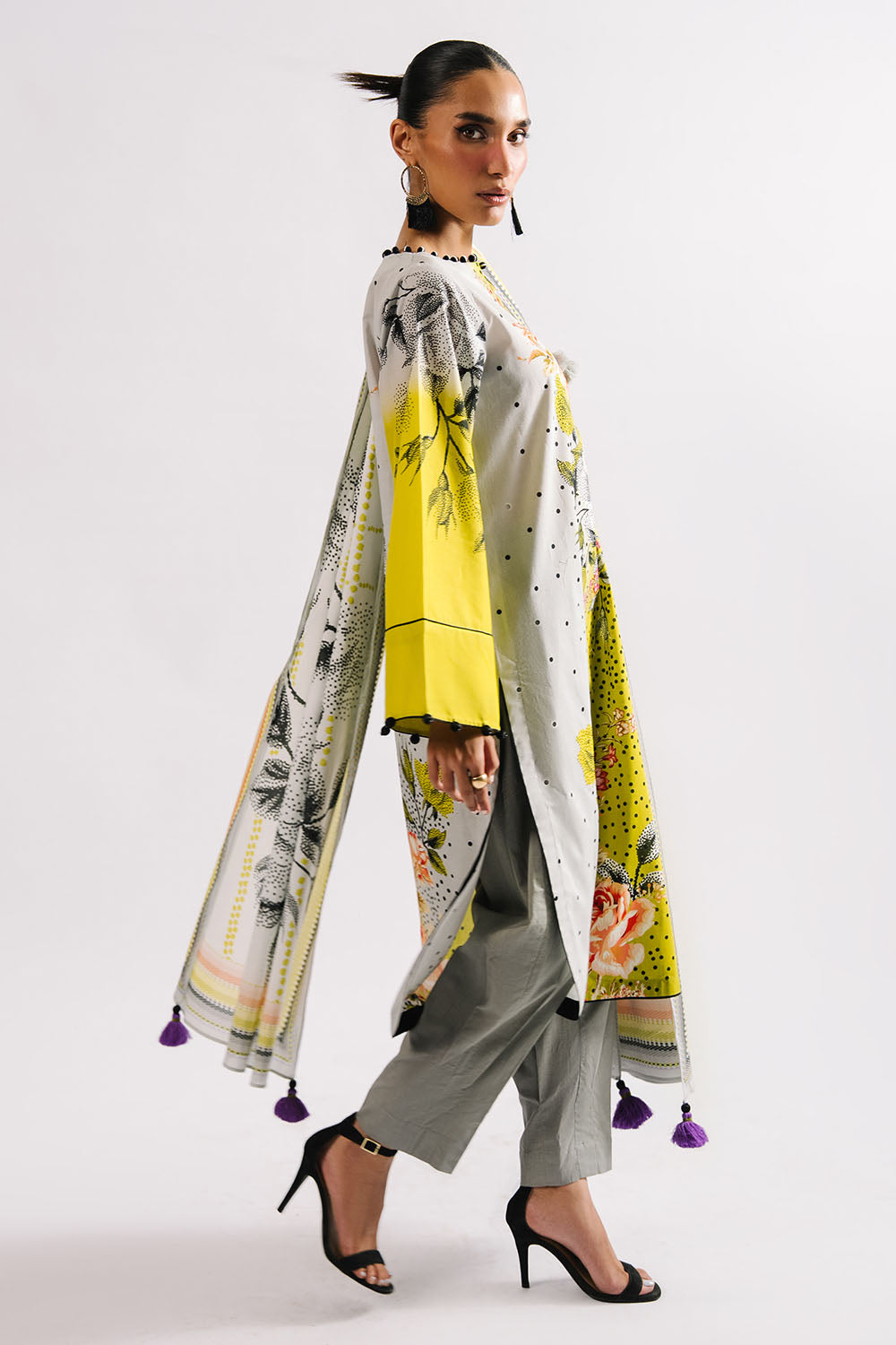 Agha Noor 3PC Printed Lawn Suit with Dupatta