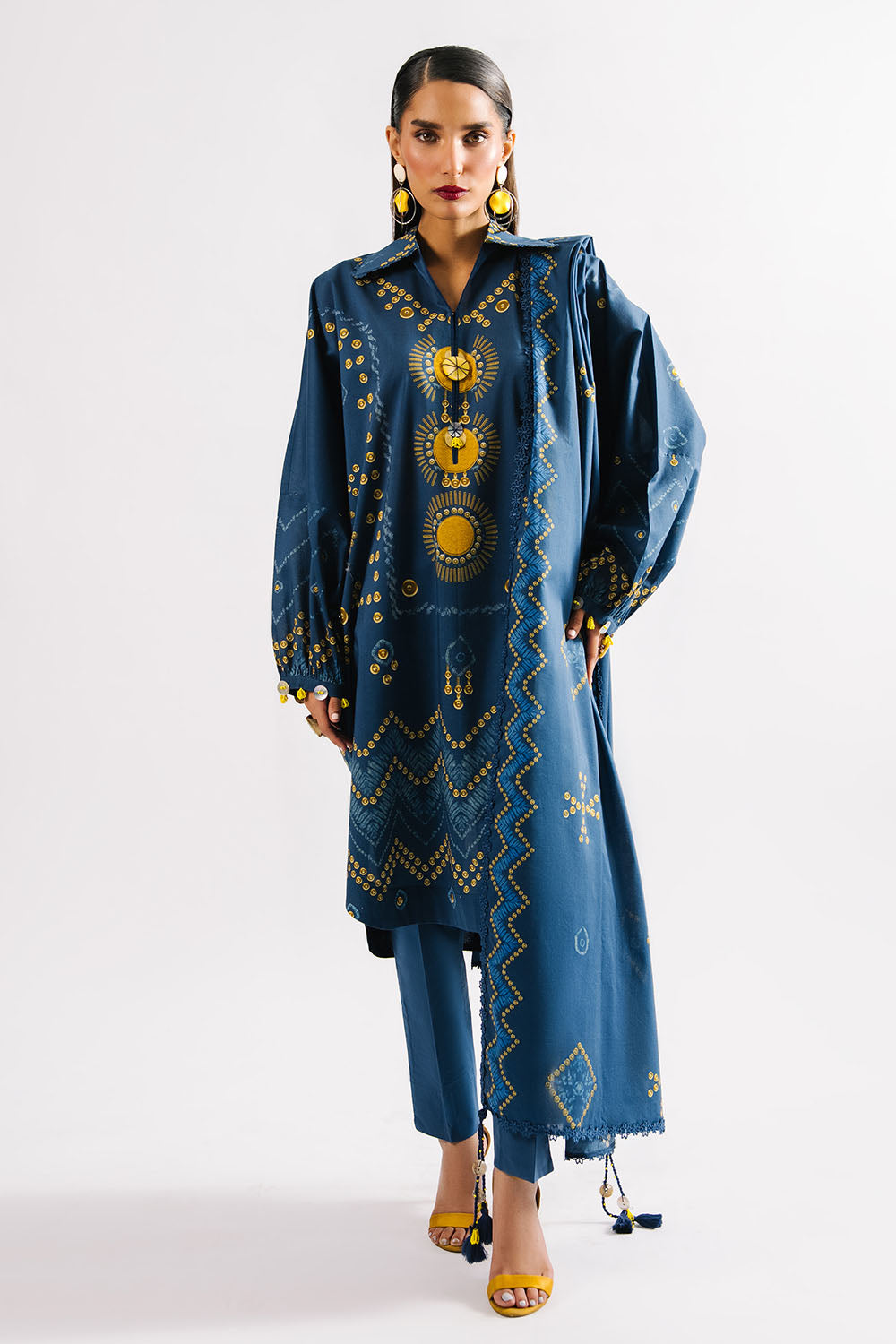 Agha Noor 3PC Printed Lawn Suit with Dupatta