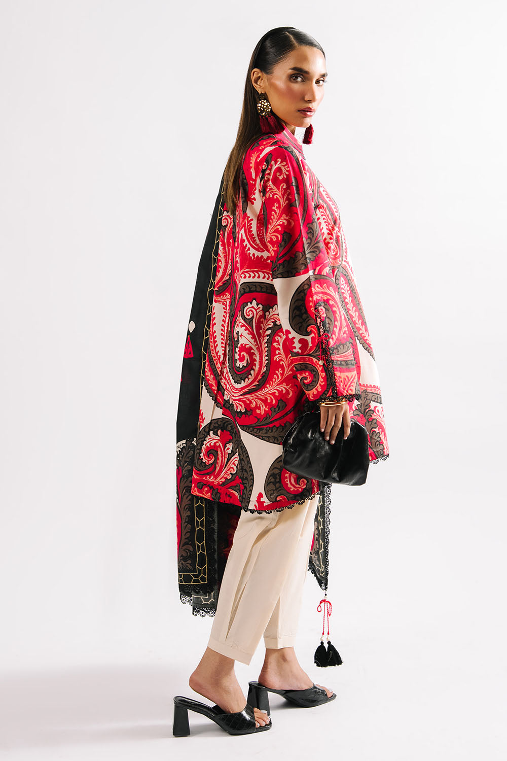 Agha Noor 3PC Printed Lawn Suit with Dupatta