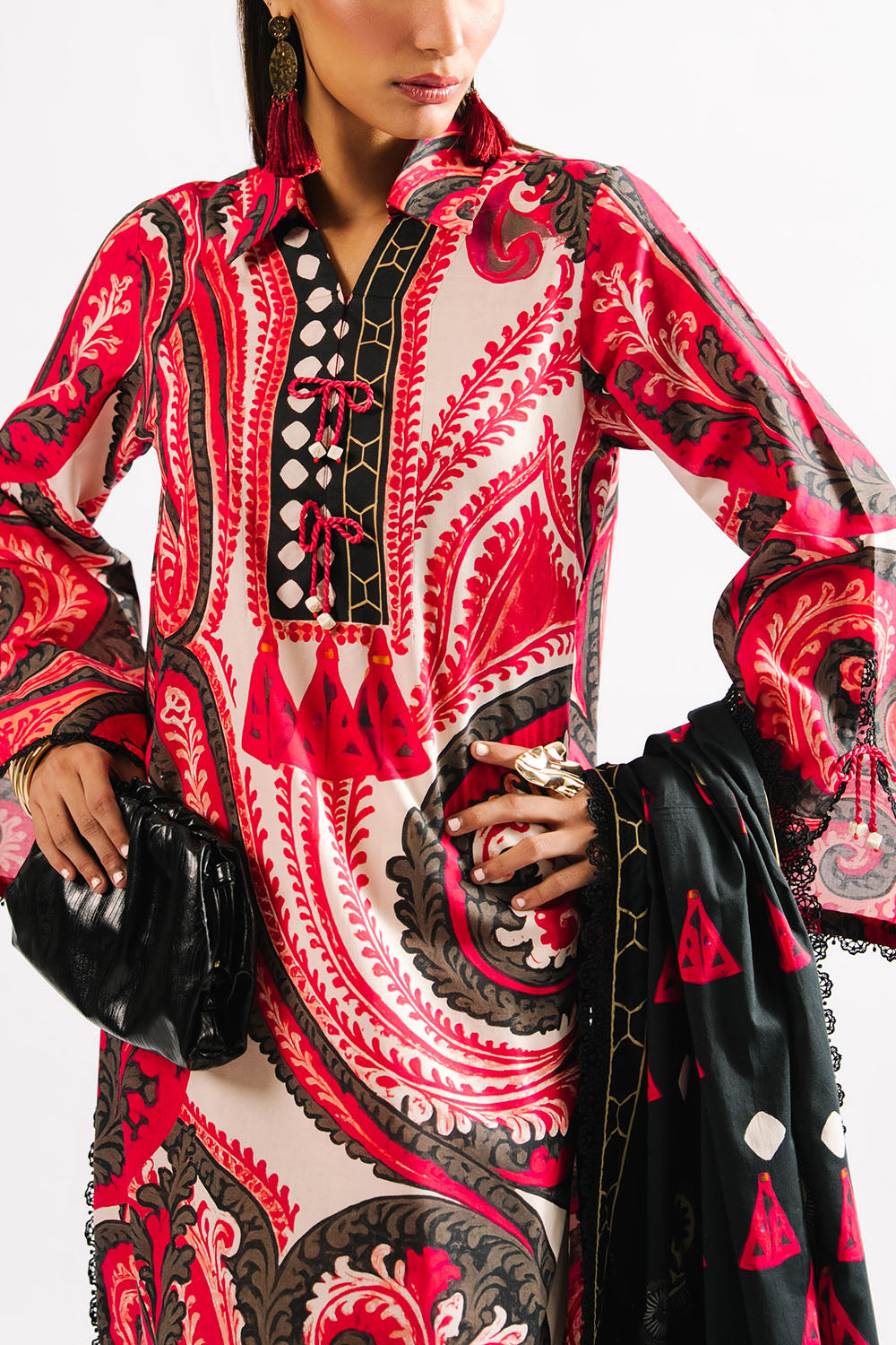 Agha Noor 3PC Printed Lawn Suit with Dupatta