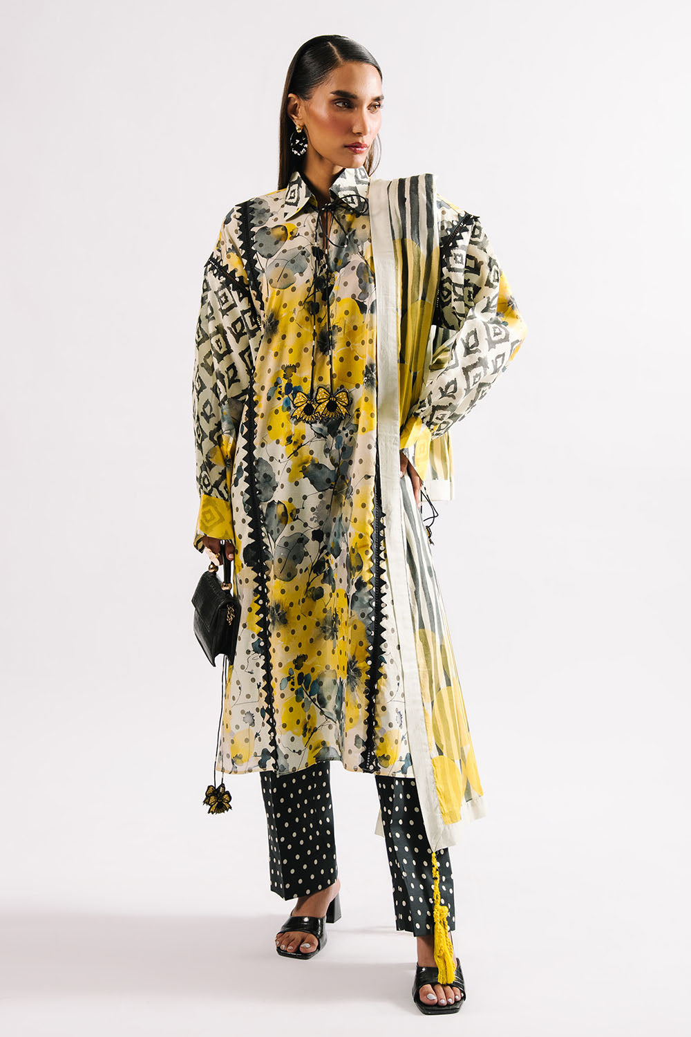 Agha Noor 3PC Printed Lawn Suit with Dupatta