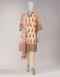 J. Unstitched Printed Lawn 3PC Suit