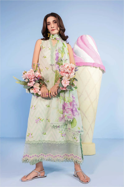 Maria B M.Basics Unstitched Lawn 3PC Suit – Summer Collection