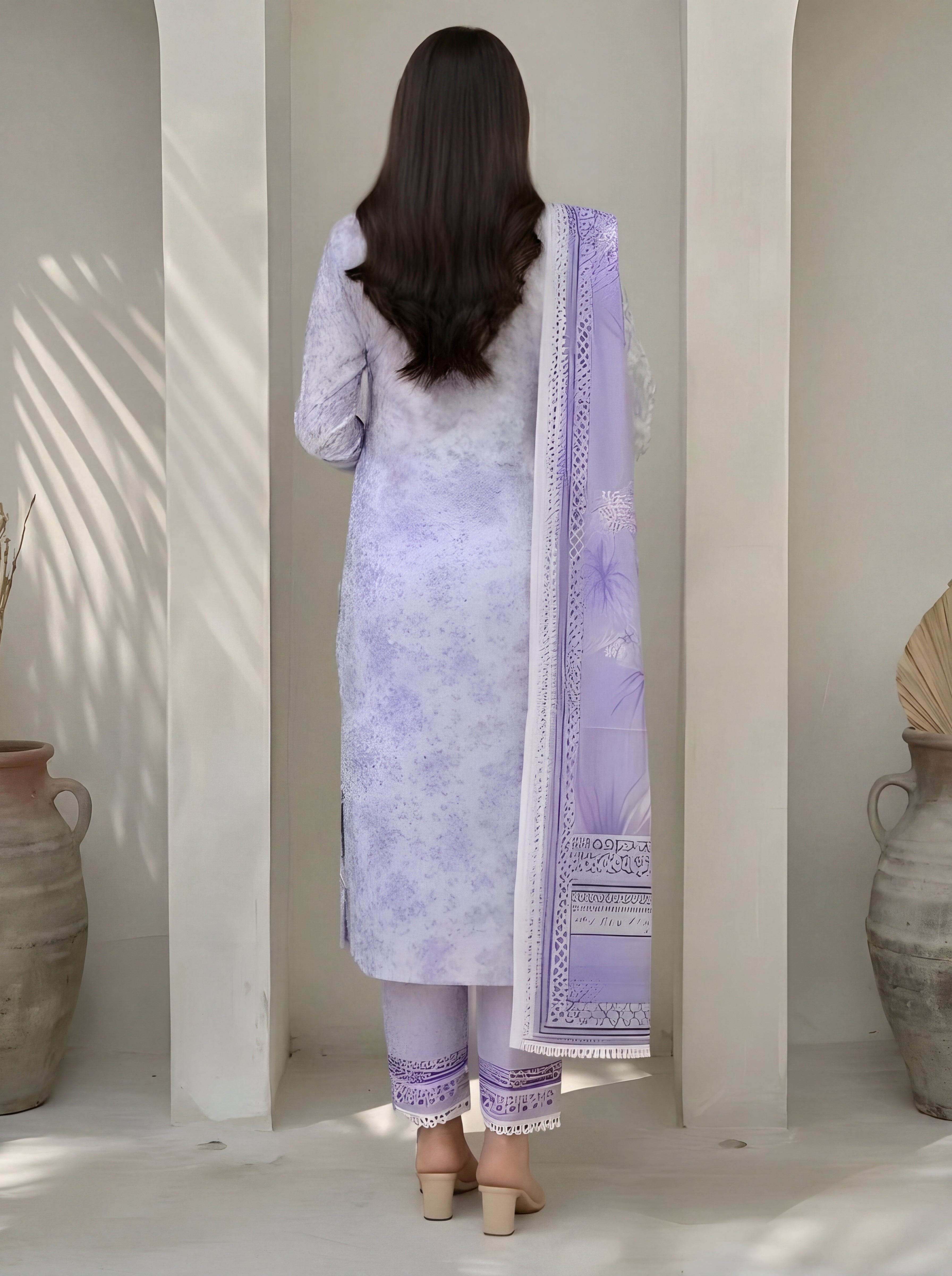 Almeerah Suhoor Stripe Premium 3-Piece Lawn Suit